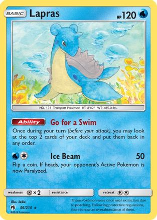 Lapras (56)/214 Rare Reverse Holofoil