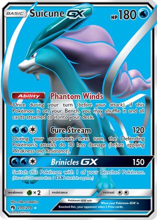 Suicune GX (Full Art) (200)/214 Ultra Rare Holofoil