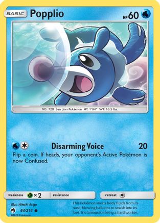 Popplio (64) (64)/214 Common