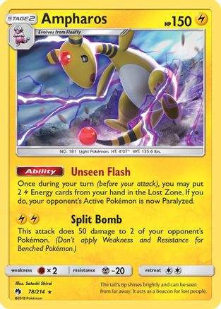 Ampharos (78)/214 Holo Rare Holofoil