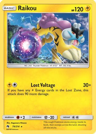 Raikou (79)/214 Rare Reverse Holofoil
