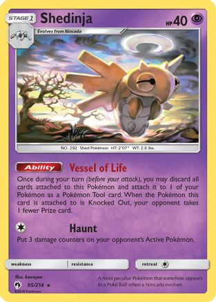 Shedinja (95)/214 Rare Reverse Holofoil