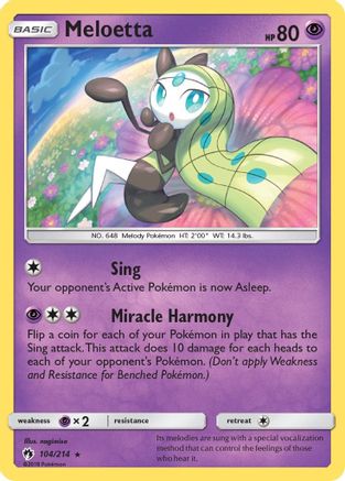 Meloetta (104)/214 Rare Reverse Holofoil
