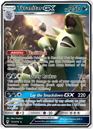 Tyranitar GX (121)/214 Ultra Rare Holofoil