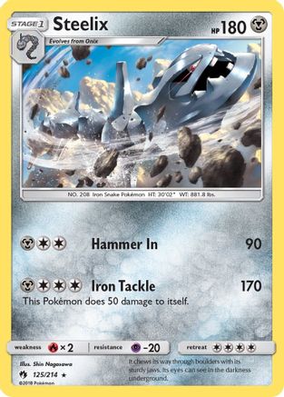 Steelix (125)/214 Rare Reverse Holofoil