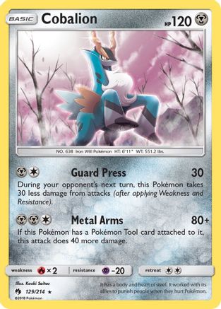 Cobalion (129)/214 Holo Rare Holofoil
