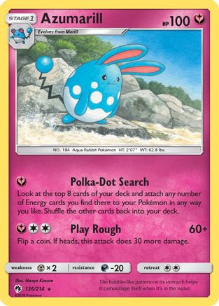 Azumarill (136)/214 Rare Reverse Holofoil