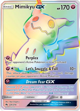 Mimikyu GX (Secret) (226)/214 Secret Rare Holofoil