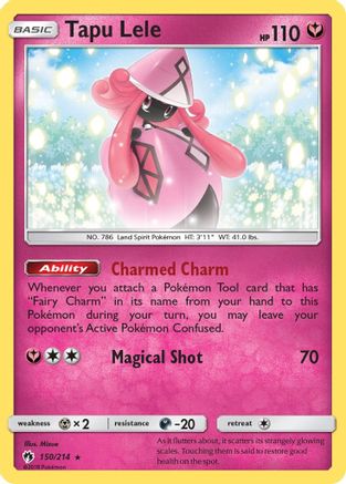 Tapu Lele (150)/214 Holo Rare Reverse Holofoil