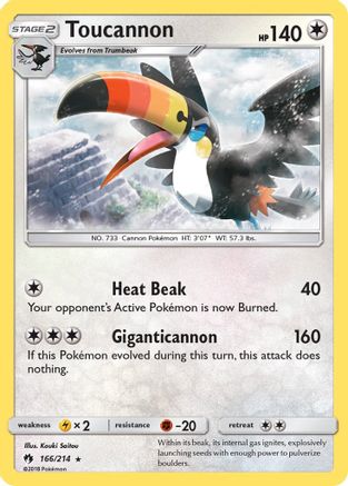 Toucannon (166)/214 Rare Reverse Holofoil