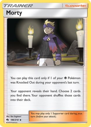 Morty (186)/214 Uncommon Reverse Holofoil