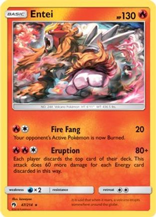Entei - 47/214 (SM Lost Thunder) (47) Holo Rare Holofoil