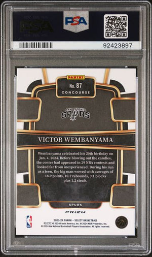 PSA 10 Victor Wembanyama Rookie Green/White/Purple Prizm #87 (Cabinet)