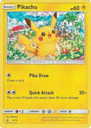 Pikachu - 4/12 (4)/12 Promo Holofoil