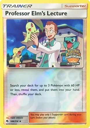 Professor Elm's Lecture - 188/214 (Regional Championships) (188) Promo Reverse Holofoil