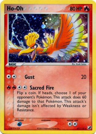 Ho-Oh - 27/115 (Cosmos Holo) (27) Holo Rare Holofoil