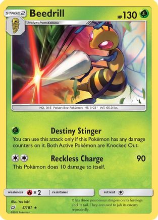 Beedrill (5)/181 Rare Reverse Holofoil