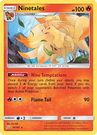 Ninetales (16)/181 Rare Reverse Holofoil