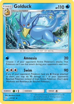Golduck (27)/181 Uncommon Reverse Holofoil