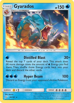 Gyarados (30)/181 Holo Rare Reverse Holofoil