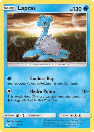 Lapras (31)/181 Rare Reverse Holofoil