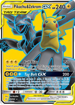 Pikachu & Zekrom GX 162/181 Team Up (Cabinet-NM)