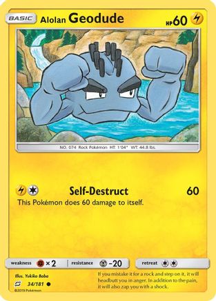 Alolan Geodude (34) (34)/181 Common Reverse Holofoil