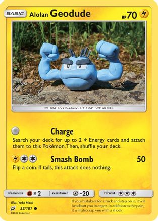 Alolan Geodude (35) (35)/181 Common Reverse Holofoil