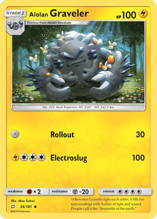 Alolan Graveler (36)/181 Uncommon Reverse Holofoil