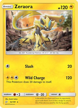 Zeraora (52)/181 Holo Rare Holofoil