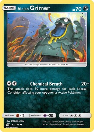 Alolan Grimer (83)/181 Common Reverse Holofoil