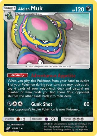 Alolan Muk (84)/181 Rare Reverse Holofoil