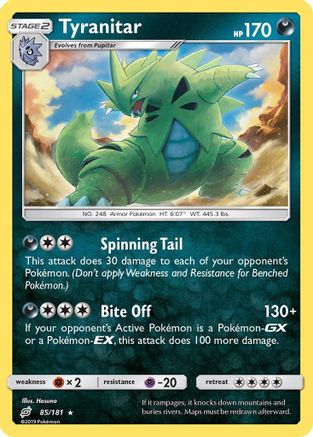 Tyranitar (85)/181 Holo Rare Holofoil