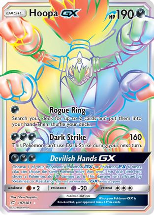 Hoopa GX (Secret) (187)/181 Secret Rare Holofoil