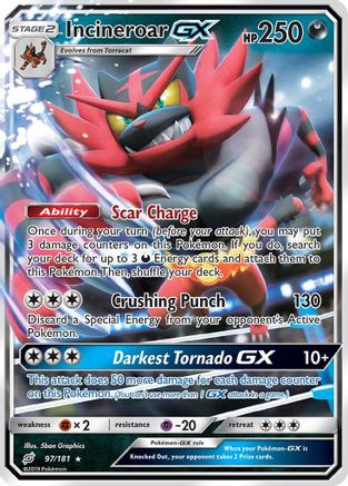 Incineroar GX (97)/181 Ultra Rare Holofoil