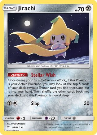 Jirachi (99)/181 Holo Rare Reverse Holofoil