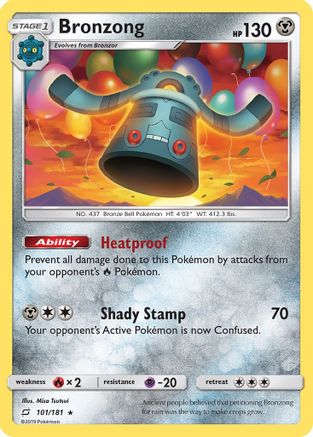 Bronzong (101)/181 Rare Reverse Holofoil