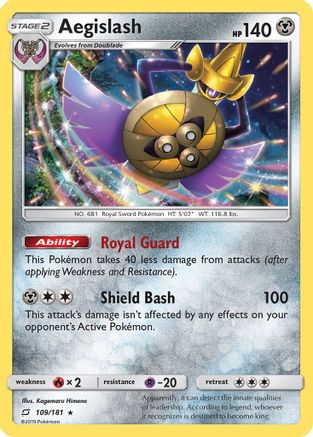 Aegislash (109)/181 Holo Rare Reverse Holofoil