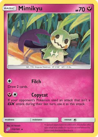 Mimikyu (112)/181 Rare Reverse Holofoil