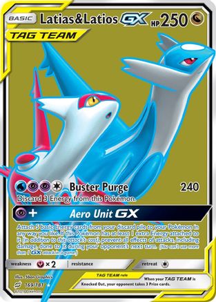 Latias & Latios GX (Full Art) (169)/181 Ultra Rare Holofoil