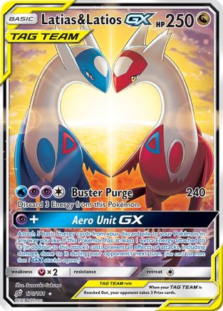 Latias & Latios GX (Alternate Full Art) (170)/181 Ultra Rare Holofoil