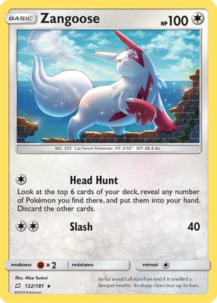 Zangoose (132)/181 Holo Rare Reverse Holofoil