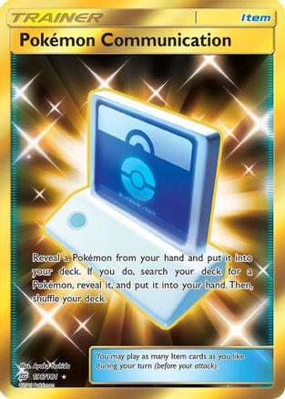 Pokemon Communication (Secret) (196)/181 Secret Rare Holofoil