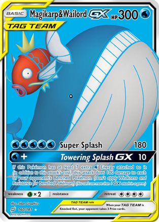 Magikarp & Wailord GX (Full Art) (160)/181 Ultra Rare Holofoil