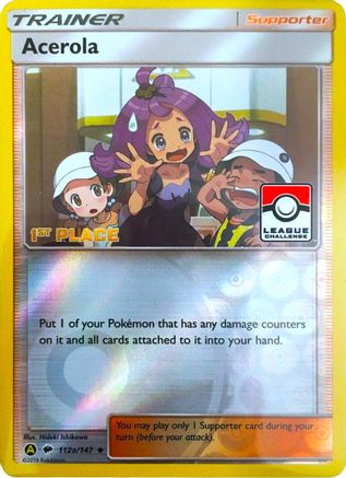Acerola - 112a/147 (League Challenge) [1st Place] (112a)/147 Promo Reverse Holofoil