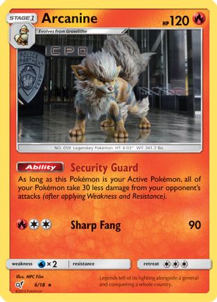 Arcanine (6)/18 Rare Holofoil