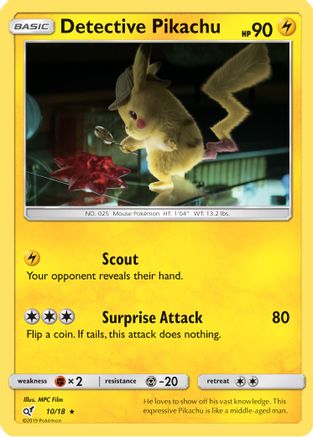 Detective Pikachu (10)/18 Rare Holofoil