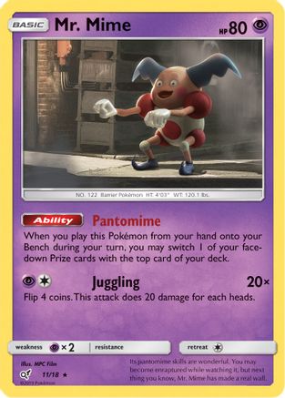 Mr. Mime (11)/18 Rare Holofoil