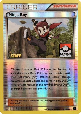 Ninja Boy - 103/114 (League Cup) [Staff] (103) Promo Reverse Holofoil