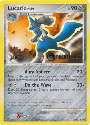 Lucario - 53/127 (Prerelease) [Staff] (53) Promo